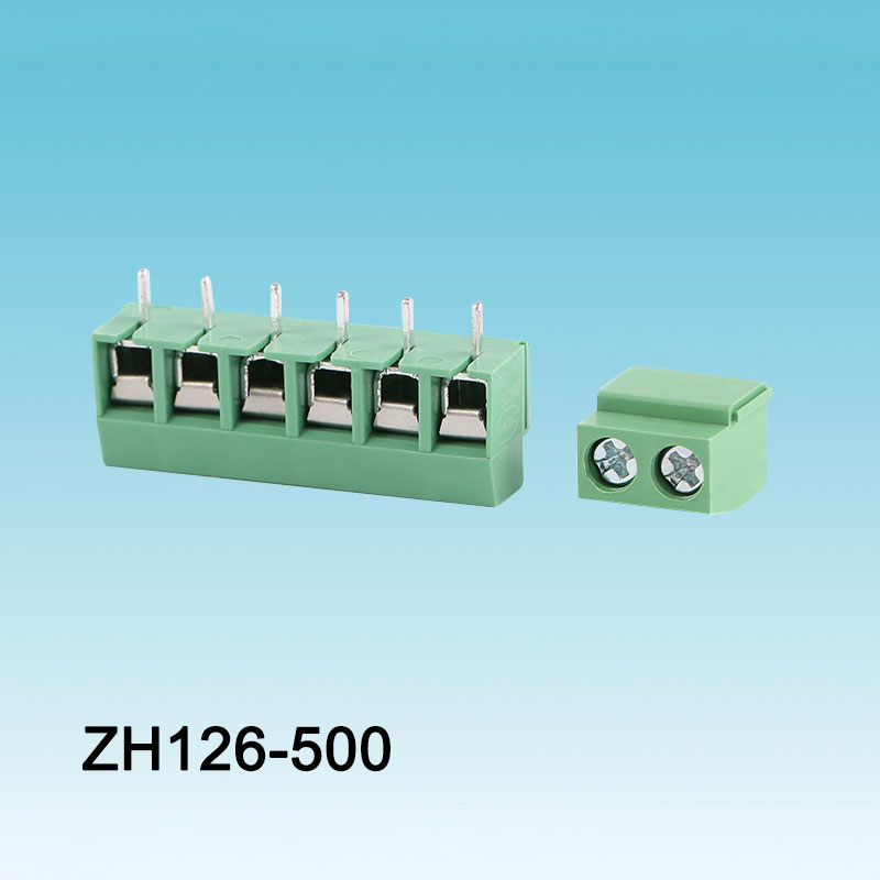 Zöld 126-500 PCB csavaros sorkapocs